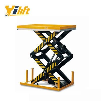 Heavy Duty Stationary Electric Hydraulic Double Scissors in-Ground 4 Ton Scissor Lift Table