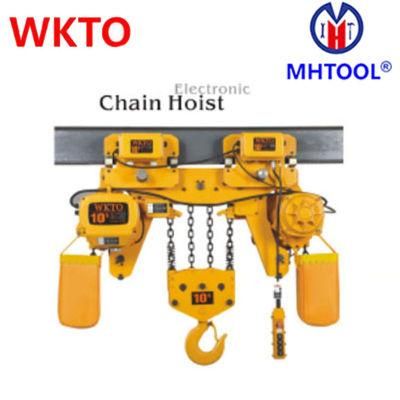 Wkto 0.5t-10t-20t Super Low Headroom Electric Chain Hoist with Overload Clutch for Crane by Ce Certificate