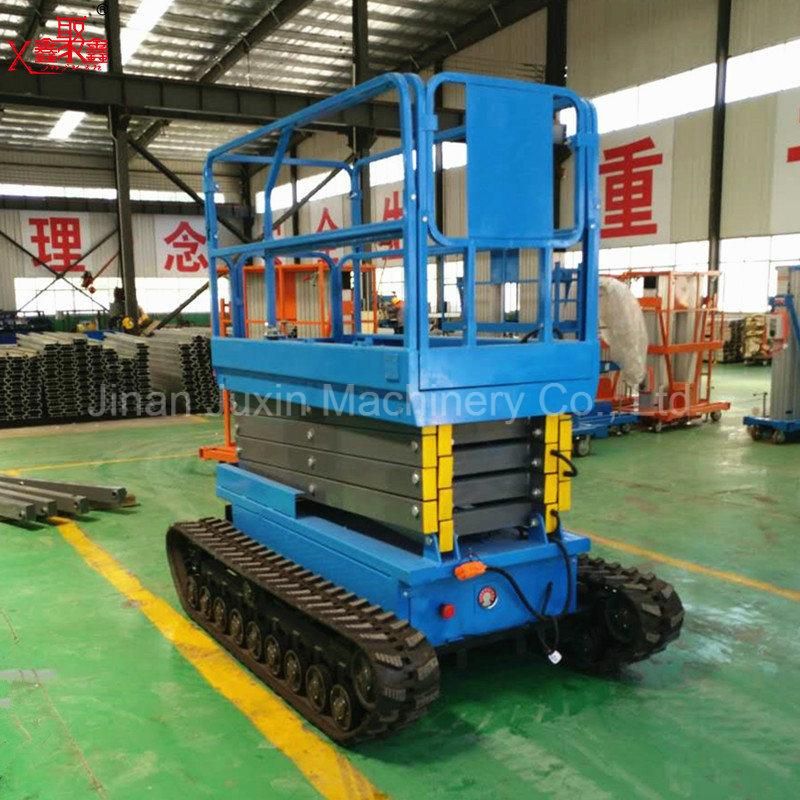 Self Driven Electric Tracked Crawler Scissor Lift Platform