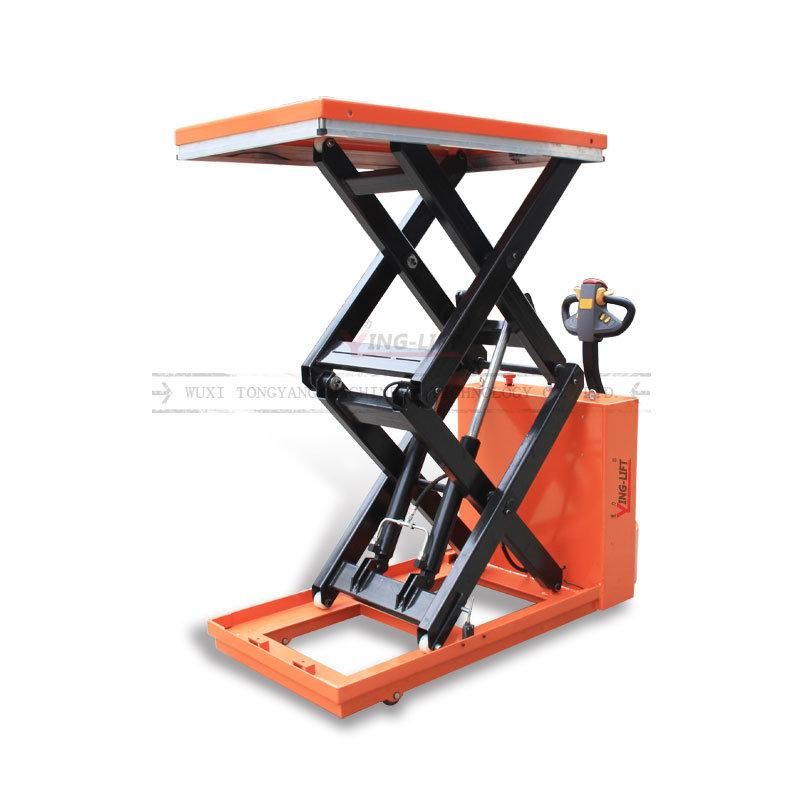 1500kg Loading Capacity Mobile Electric Hydraulic Scissor Lift Pallet Truck Lift Platform