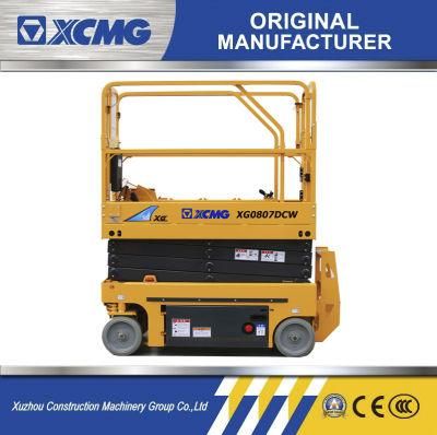 XCMG Manufacturer Table Lift Xg0807dcw China Brand New 8m Electric Motorcycle Scissor Lift