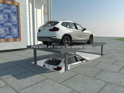 Car Hydraulic Scissor Parking Underground Garage Lift with Roof