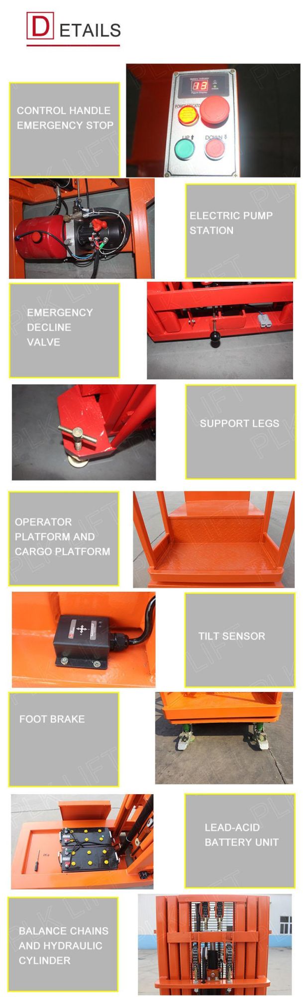 Hydraulic Electric Order Picker for Rack Goods Picking