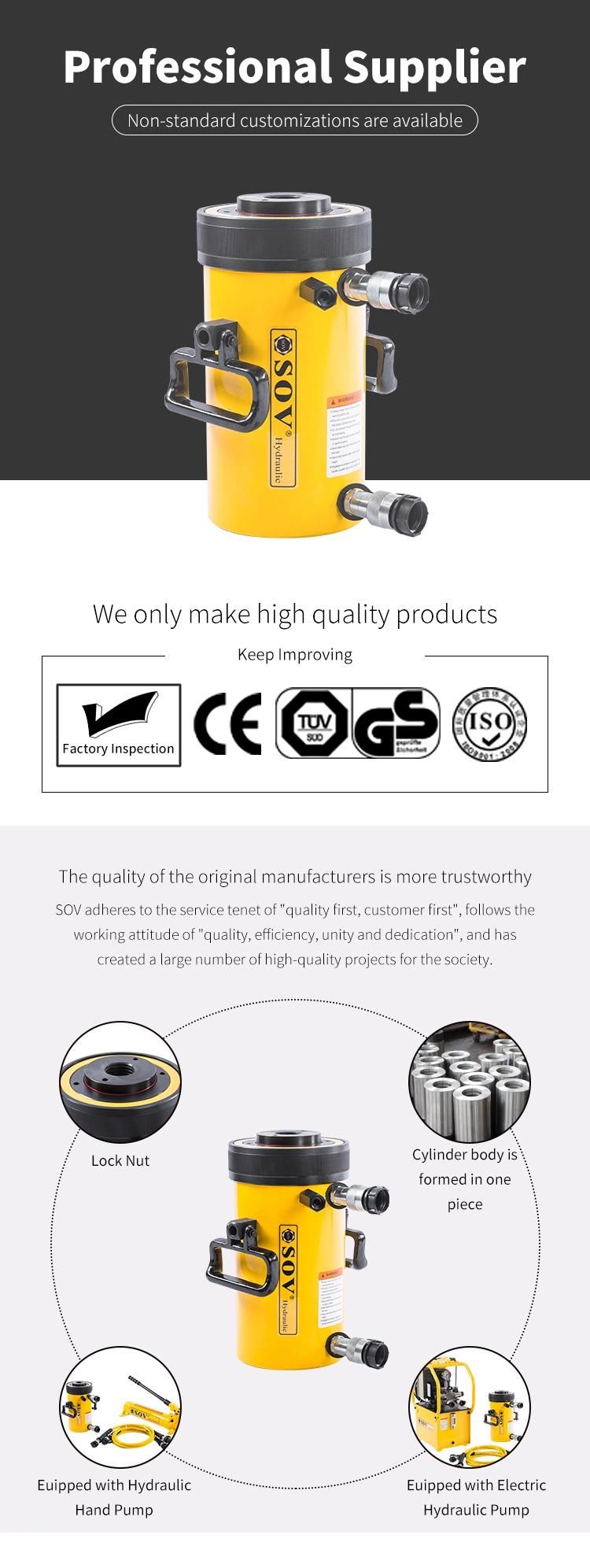 257 mm Stroke Double Acting High Tonnage Hydraulic Cylinder