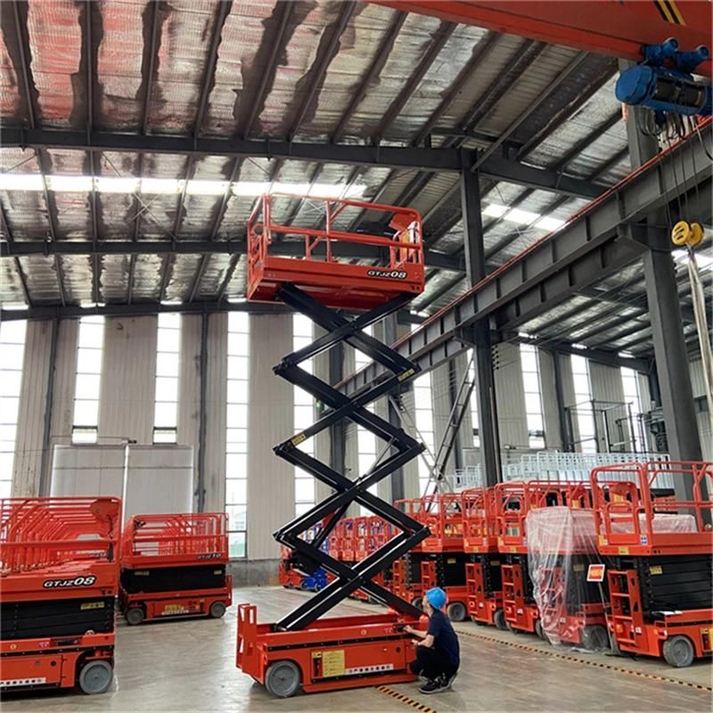 X Type Electric Scissor Lift Hydraulic Aerial Working CE Fully Mobile Scaffold for Construction