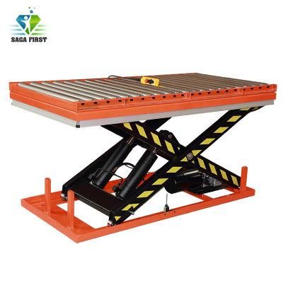 1000kg 2000kg Scissor Lift Table Stationary Lift Platform with Roller