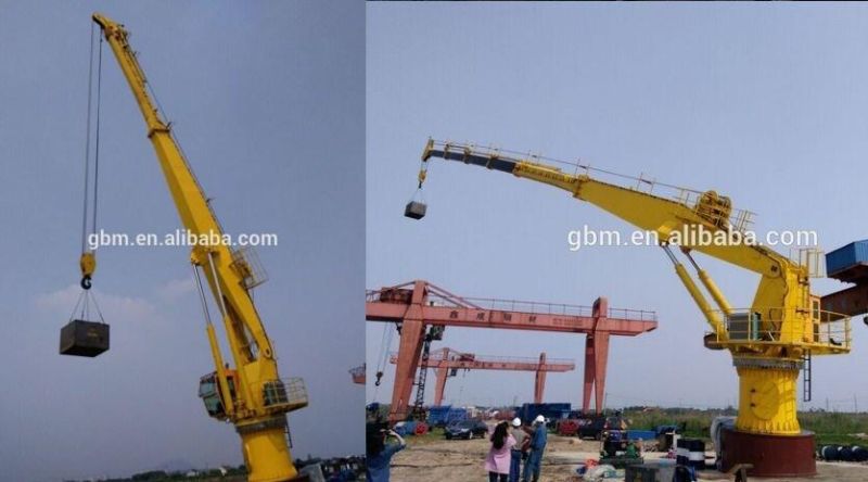 Jib Ship Marine Hydraulic Telescopic Knuckle Boom Crane ABS Approved