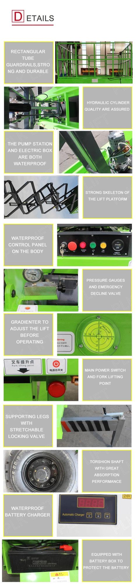 High End Configuration Full Electric Scissor Lift Aerial Platform