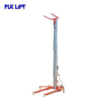 5m Manual Power Portable Aluminum Material Lift with Ce