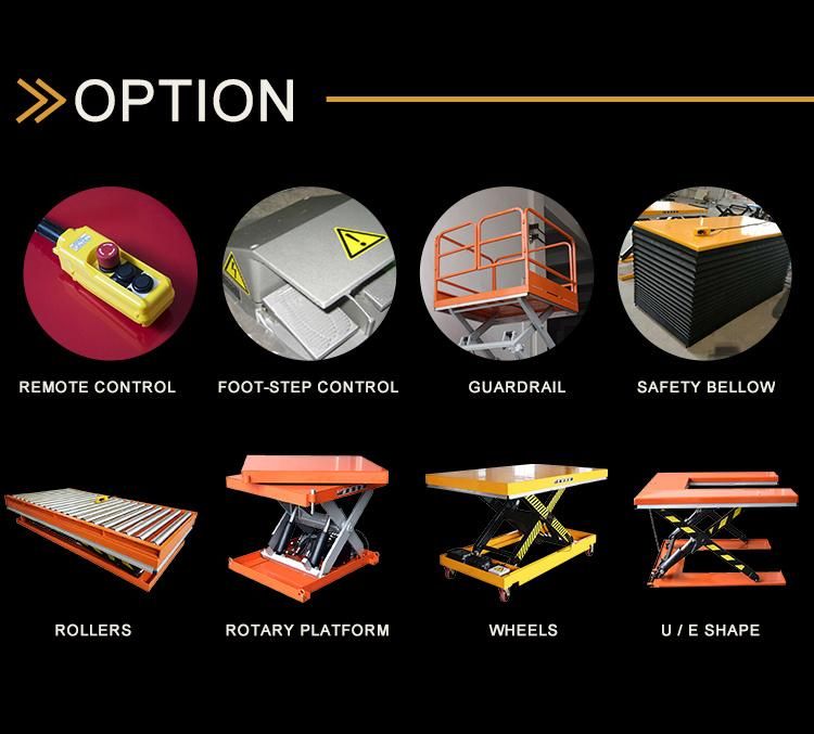 Rotation Portable Lifts Use in Workshop Electric Platform Lift Hydraulic Lift