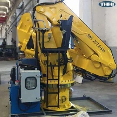 2t6m Marine Knuckle Telescopic Boom Crane