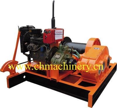 Diesel Slipway Winch for Towing Boat on Airbag Traveling