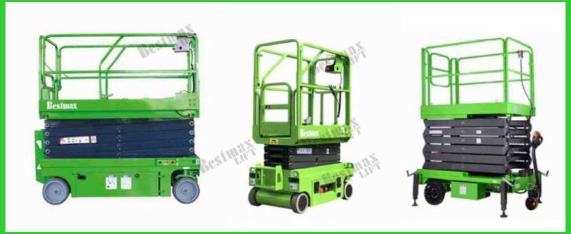 9m Platform Height Self Propelled Vertical Lift with Swivel Wheel for European Market