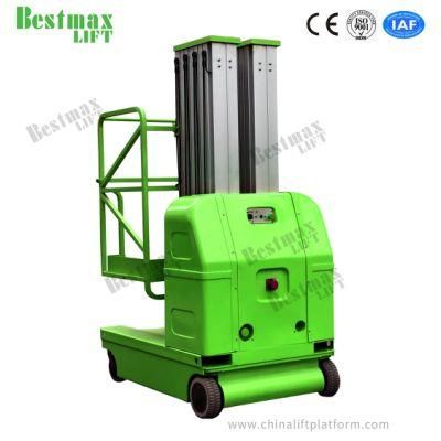 Swivel Wheel Type Double Mast Self Propelled Vertical Lift with 200kg Load