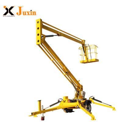 10m-18m Hydraulic Towable Trailer Mounted Telescopic Articulating Electric Boom Man Lift Cherry Picker Lift Spider Aerial Work Platform Lift