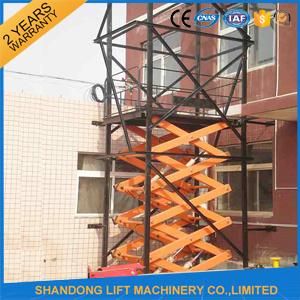2ton 2.2m Warehouse Scissor Hydraulic Weight Lifting Equipment with Ce