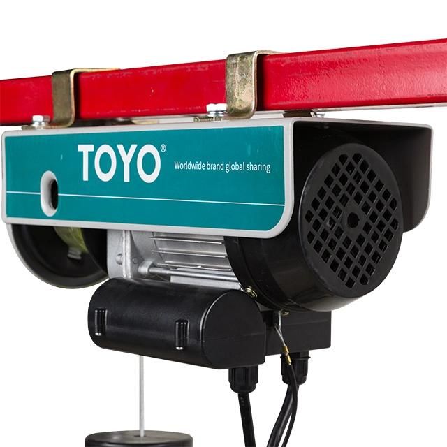 L Series Toyo 110V Wire Control Wireless Remote Electric Winch Mini Electric Wire Rope Hoist