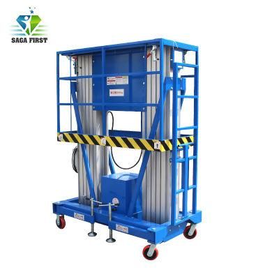 6-12m Work Platform Dual Mast Aluminium Alloy Lift for Outdoor