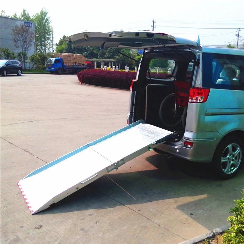 Aluminium Wheelchair Folded Ramp for Rear Door of Van