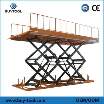 Large Pallet Scissor Lift with Safety Fence