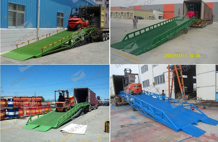 Adjustable CE Approved 6-15ton Hydraulic Mobile Truck Container Load Unload Dock Yard Ramp