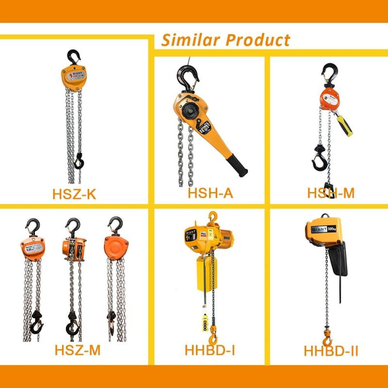1-20t Hand Pulling 360 Angle Manual Chain Hoist Crane Side Pulling Hand Lifting Chain Block with Hook CE Certified (HSZ-360)