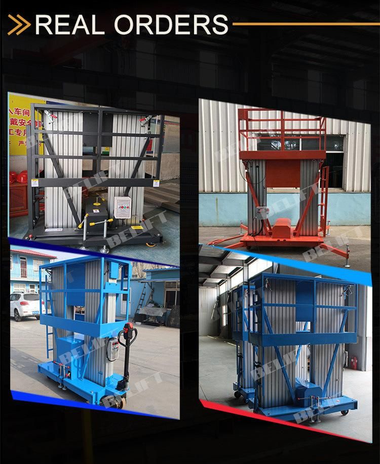 5-18m Electric Assitssant Walking Hydraulic Vertical Mast Aerial Work Platform