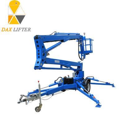 High Quality 14m 200kg Flexible Draggable Rent Articulating Boom Lifts