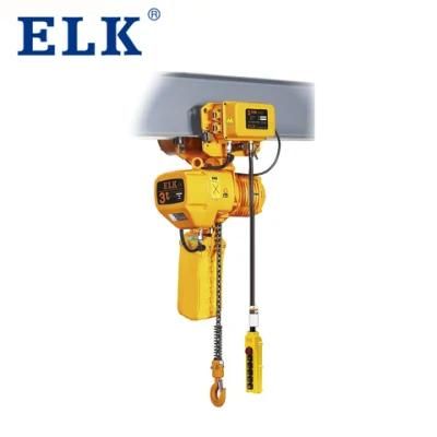 3ton Motor Lifting Electric Chain Crane Hoist with Monorail Trolley