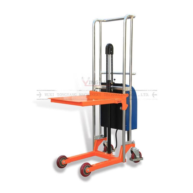 Load Capacity 200kg Flat Plate Type Semi Electric Stacker with Lifting 1200mm Height