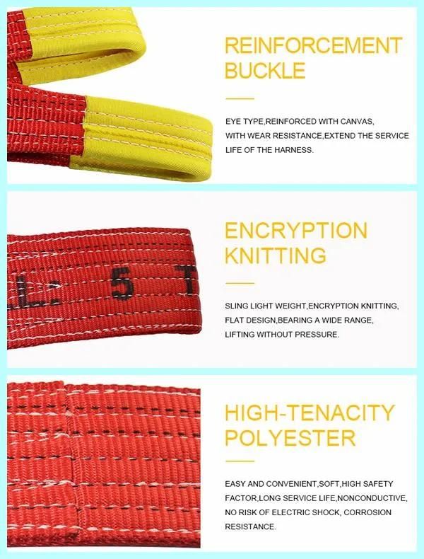 High Tenacity Polyester Webbing Container Sling Fiber Rope Sling