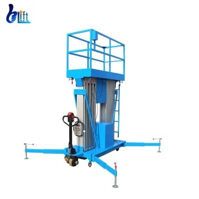 Load 200 Kg Electric Battery Driving Dual Mast Aluminum Hydraulic Lift Machine