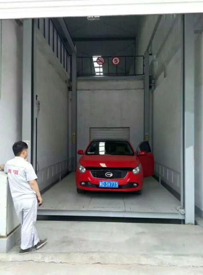 Hydraulic 4 post vertical car lift for underground