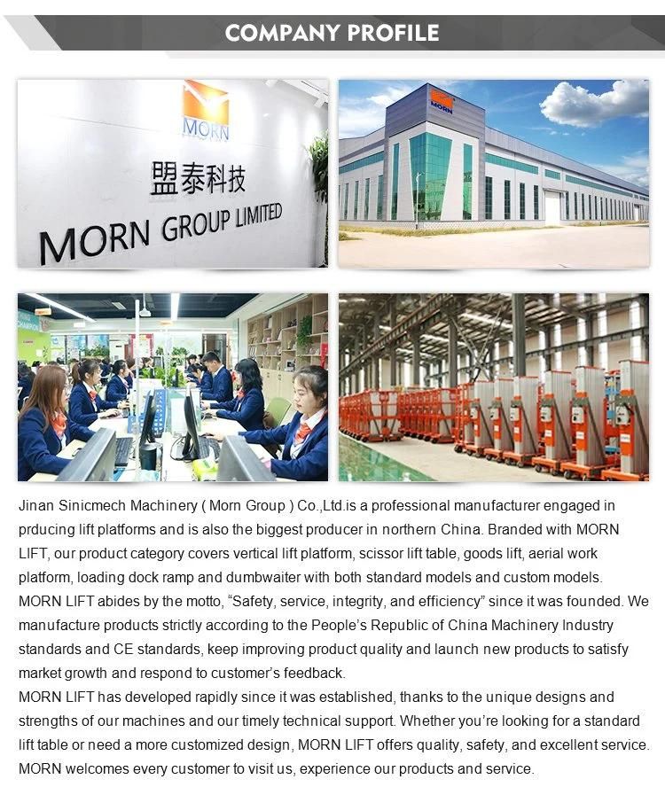 Aluminum Alloy Hydraulic Electric/Manual Mobile/Portable Telescopic Single Mast Vertical Aerial Work/Working One Person/Man Lift/Lifting Light Platform