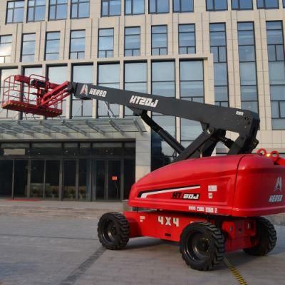 Hered Brand Ht20j 20m 22m Heavy Duty Rough Terrain 4X4 Outdoor Electric Hydraulic Telescopic Straight Boom Lift Man Lift Aerial Work Platforms