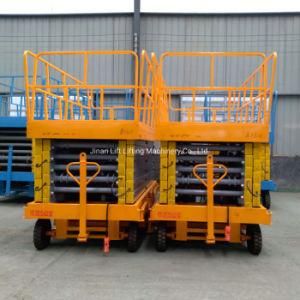 Heavy Duty Small Mobile Hydraulic Lift Table Electric Indoor Scissor Manlift Platform