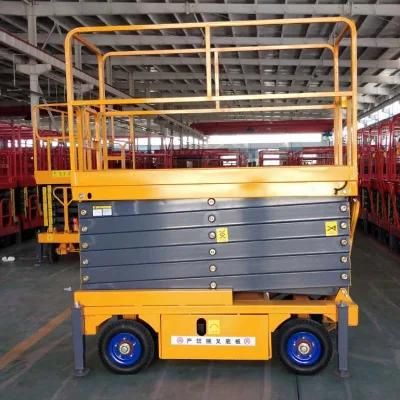 Scissor Lift Aerial Platform in Stock, Lift 500kgs, Working Height 11meters---on Sale. 1700USD