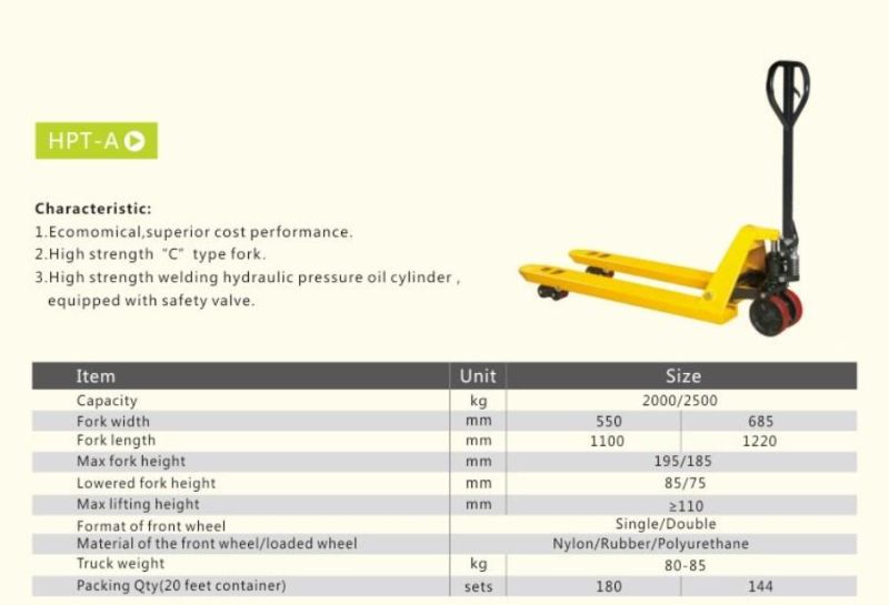 2t Hand Truck/Pallet Jack/Hydraulic Mechanical Jacks