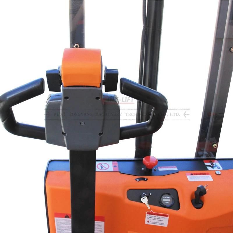 High Quality Cylinder 1.0t Economic Walkie Full Electric Pallet Stacker