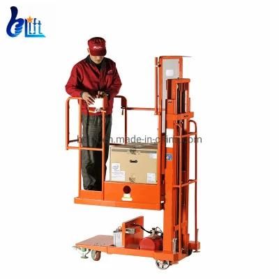 Small Mobile 5m 200kg Electric Lift Machine Goods Picker Lifter