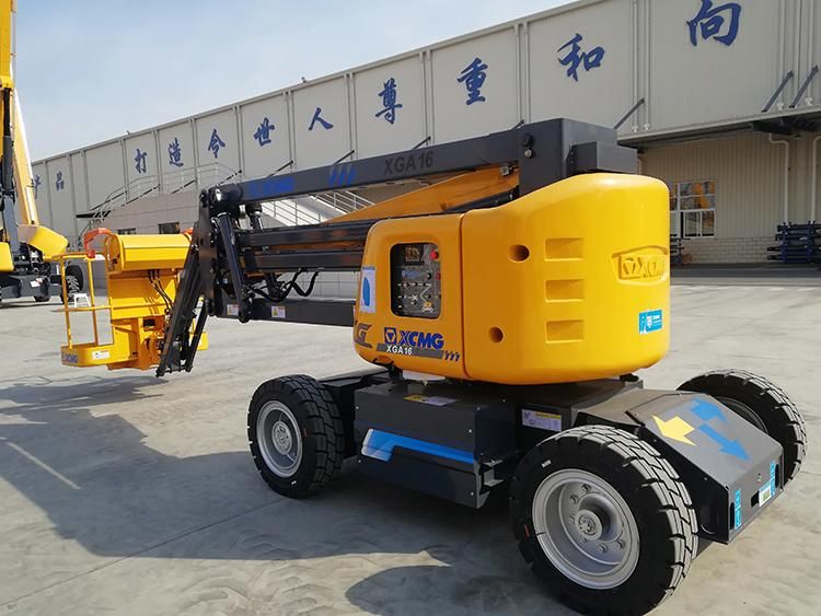 XCMG Top Quality Small Articulating Boom Lift Machine China 16m Mobile Hydraulic Self Propelled Towable Boom Man Lift Work Platform Xga16 for Sale