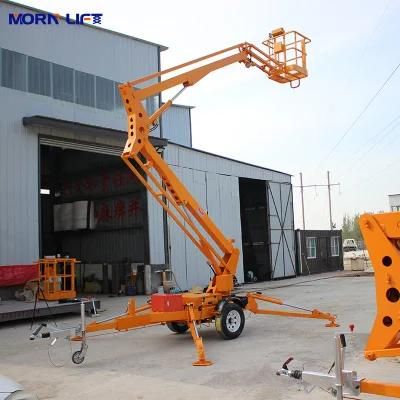 by Car or Truck Tow Electric Trailer Mounted Boom Lift