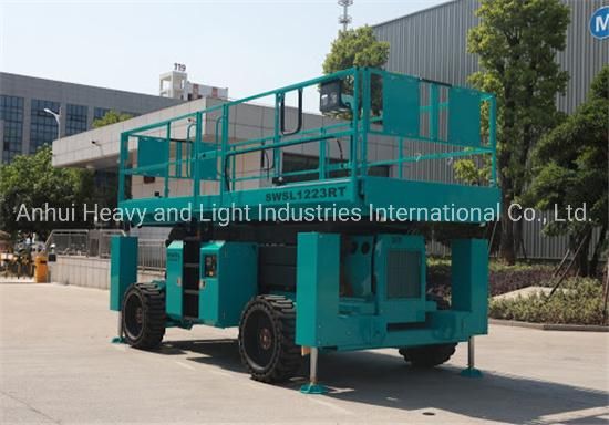 Sunward Cross Country Scissor Type Aerial Working Platform Swsl1223rt