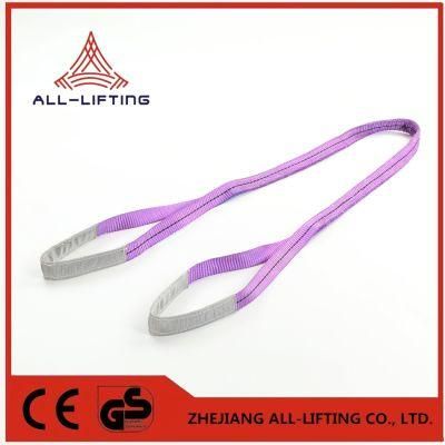 1t Double Flat Eye to Eye Lifting Belt Polyester Webbing Sling