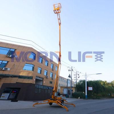 12m 16m Aerial Work Mounted Boom Lift Cherry Picker Trailer