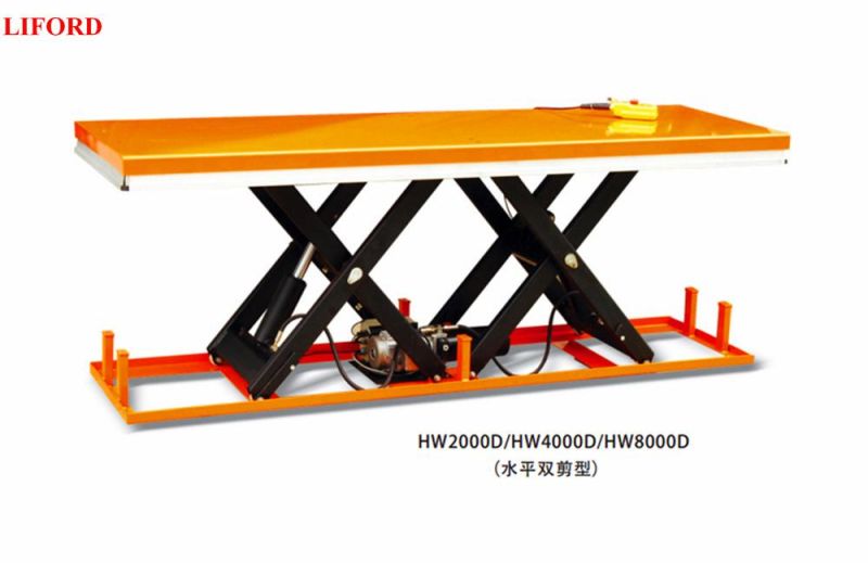 Large Size Stationary Electric Hydraulic Pump Lifting Table 500kg