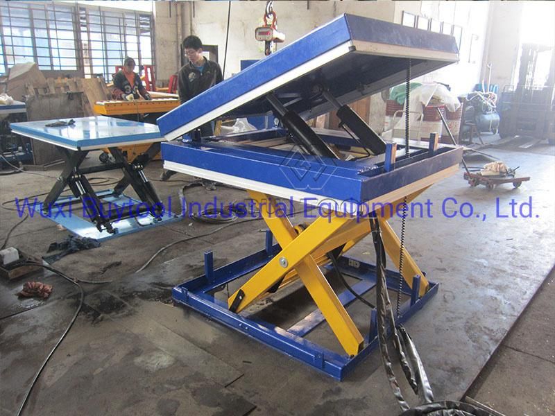 1000kg AC Powered Hydraulic Tilt Hydraulic Scissor Lift Table Lift Tables