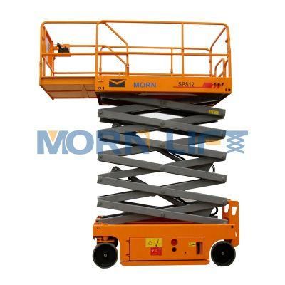 Morn Self Propelled Scissor Man Lift with 10m Height for Aerial Work in Construction Site