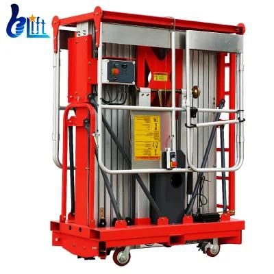 6-16m High-End Aluminium Alloy Dual Mast Electric Man Lift Lifting Mechanism