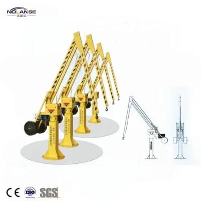 China Hot Sale 300kg 500kg 800kg Electric Extended Boom Mini Telescopic Mobile Floor Crane Small Mini Hydraulic Mobile Crane